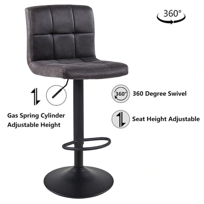 Swivel Adjustable Height with Armless Bar Stools