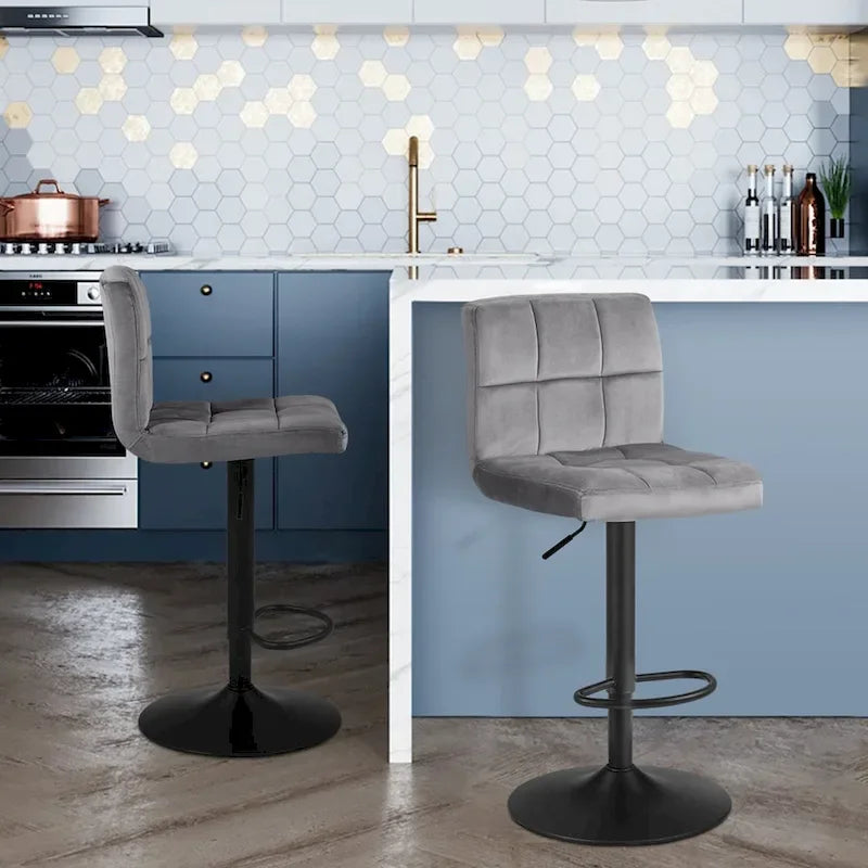 Swivel Adjustable Height with Armless Bar Stools