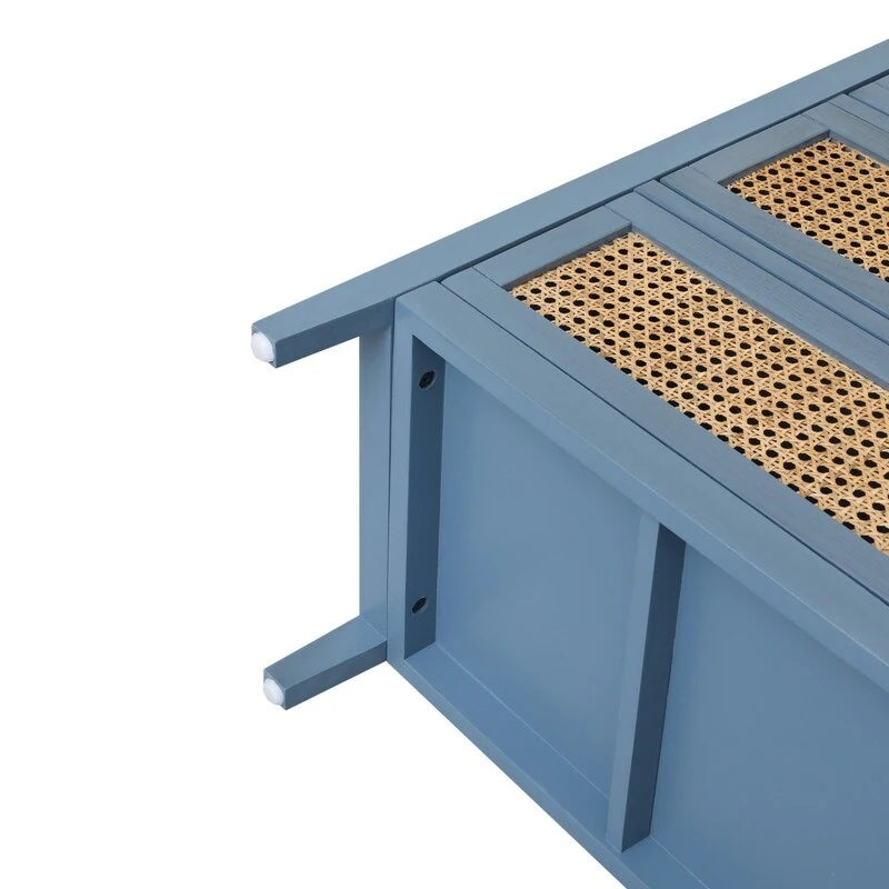 Natural Rattan Storage Cabinet 3 Drawer Chest