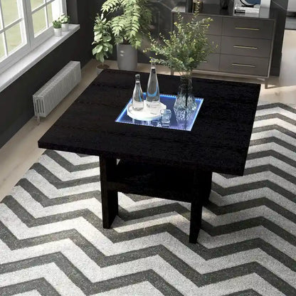 Strick & Bolton Lange 54-inch Square Light-up Counter Height Wood Dining Table