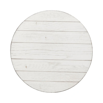 Modern Farmhouse Flea Market White Splay Leg Round End Table