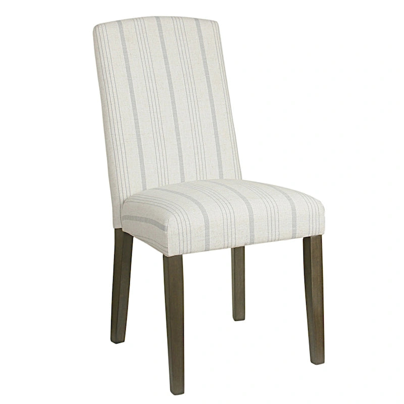 HomePop Classic Parsons Dining Chair - Dove Grey Stripe (Set of 2)