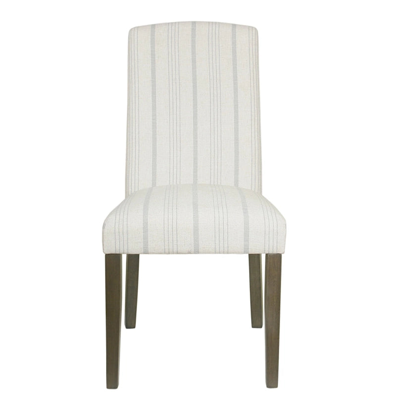 HomePop Classic Parsons Dining Chair - Dove Grey Stripe (Set of 2)