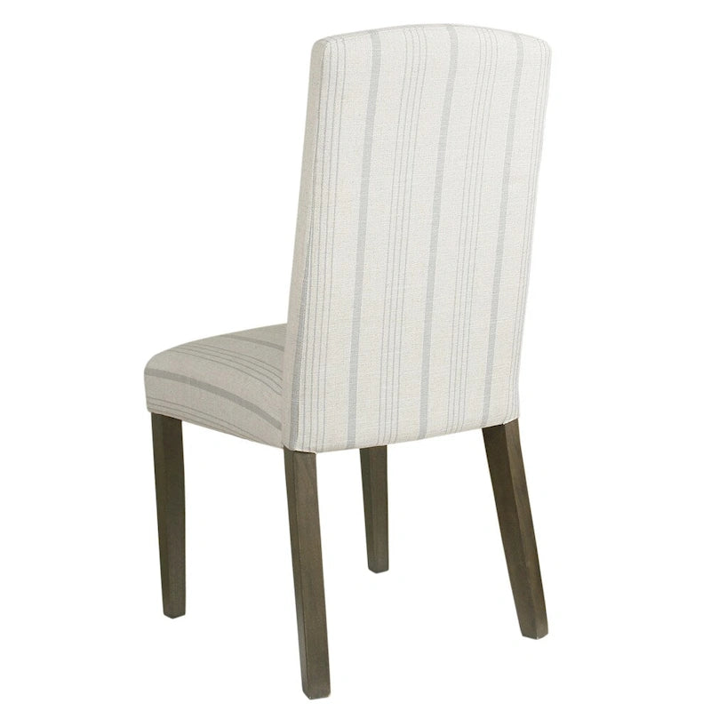 HomePop Classic Parsons Dining Chair - Dove Grey Stripe (Set of 2)
