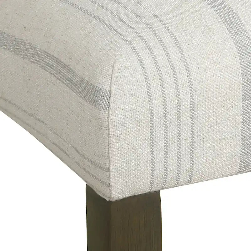 HomePop Classic Parsons Dining Chair - Dove Grey Stripe (Set of 2)