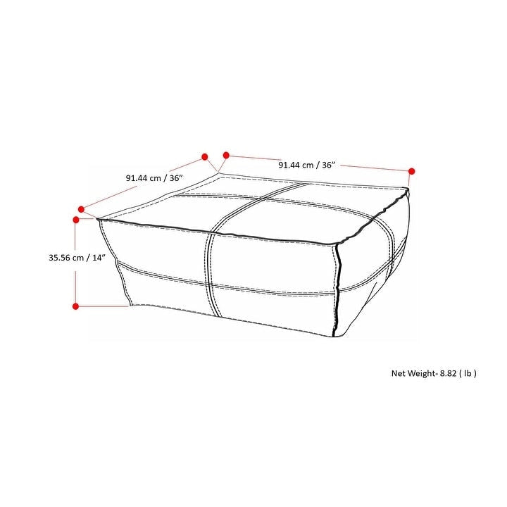 WYNDENHALL Wendal Boho Square Pouf