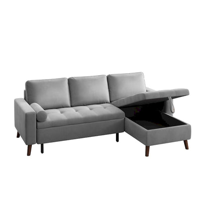 88 Reversible Pull out Sleeper Sectional Storage Sofa Bed