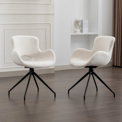 Swivel Dining Accent Chairs Set of 2 - N/A
