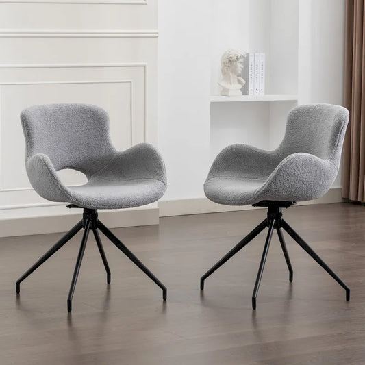 Swivel Dining Accent Chairs Set of 2 - N/A