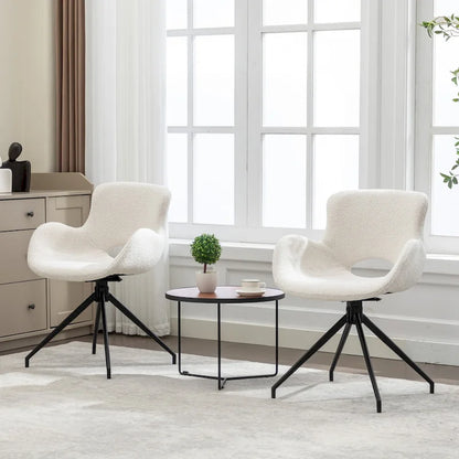 Swivel Dining Accent Chairs Set of 2 - N/A