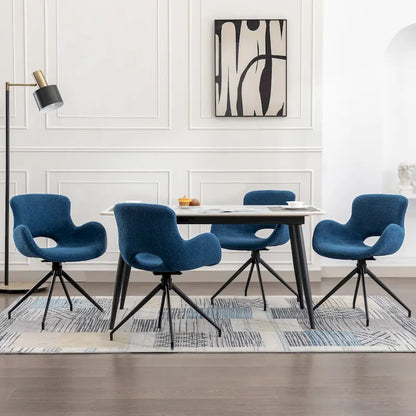 Swivel Dining Accent Chairs Set of 2 - N/A