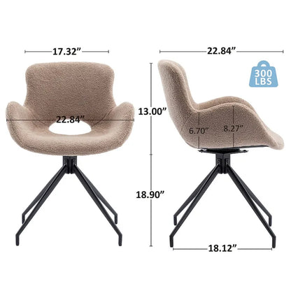 Swivel Dining Accent Chairs Set of 2 - N/A