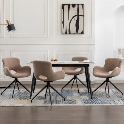 Swivel Dining Accent Chairs Set of 2 - N/A