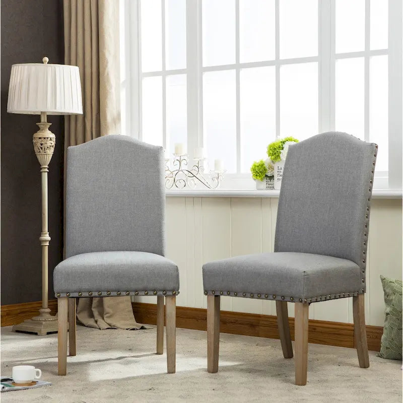 Roundhill Furniture Mod Urban Solid Wood Upholstered Parson Chairs (Set of 2)