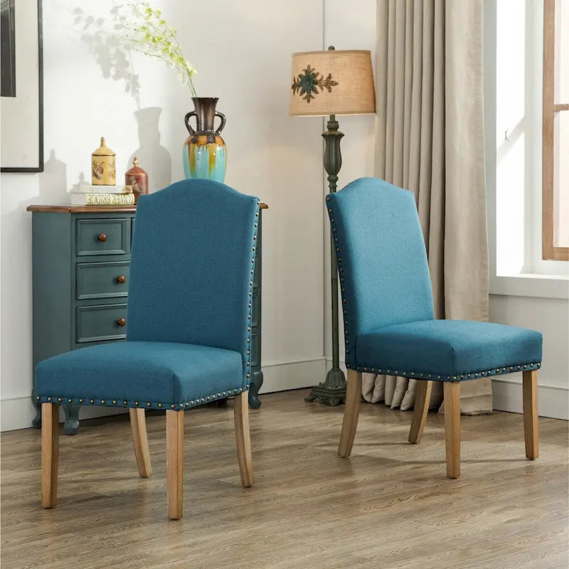 Roundhill Furniture Mod Urban Solid Wood Upholstered Parson Chairs (Set of 2)