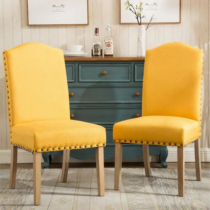 Roundhill Furniture Mod Urban Solid Wood Upholstered Parson Chairs (Set of 2)