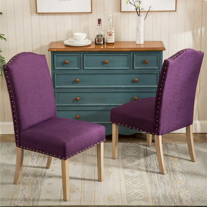 Roundhill Furniture Mod Urban Solid Wood Upholstered Parson Chairs (Set of 2)