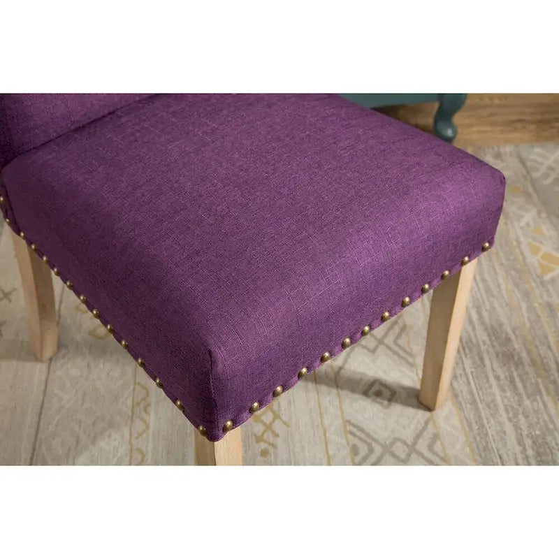 Roundhill Furniture Mod Urban Solid Wood Upholstered Parson Chairs (Set of 2)