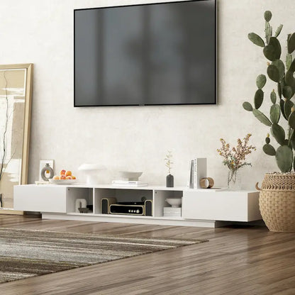 94.5 TV Stand Efficient Cable Management and Spacious Storage Console