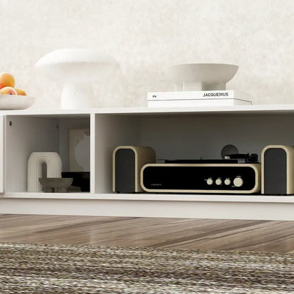 94.5 TV Stand Efficient Cable Management and Spacious Storage Console