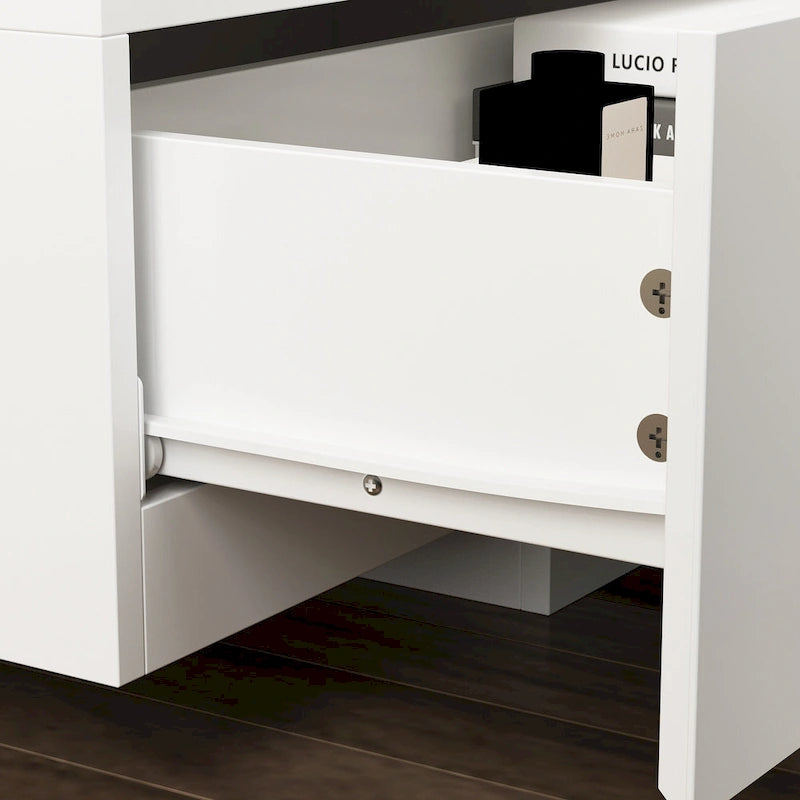 94.5 TV Stand Efficient Cable Management and Spacious Storage Console