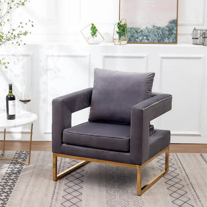 Roundhill Furniture Lenola Contemporary Upholstered Accent Armchair