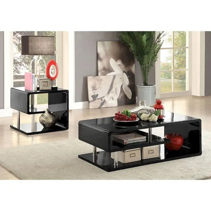 Inomata Contemporary 47-inch Wood Open-Shelf 2-Piece Coffee Table and End Table Set by Furniture of America