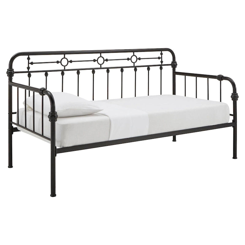 Darren Antique Dark Bronze Metal Daybed with Trundle by iNSPIRE Q Classic