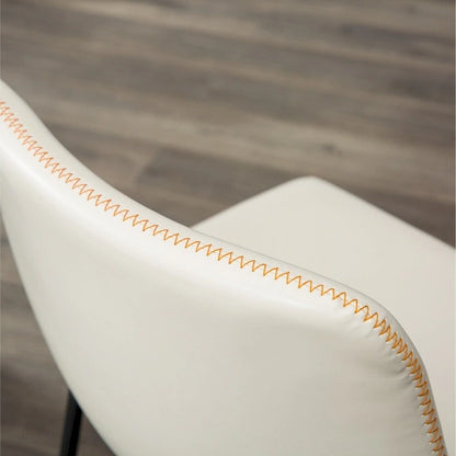 Roundhill Furniture Lotusville 7-PC Antique Black Wood Table with Faux Leather Barstools