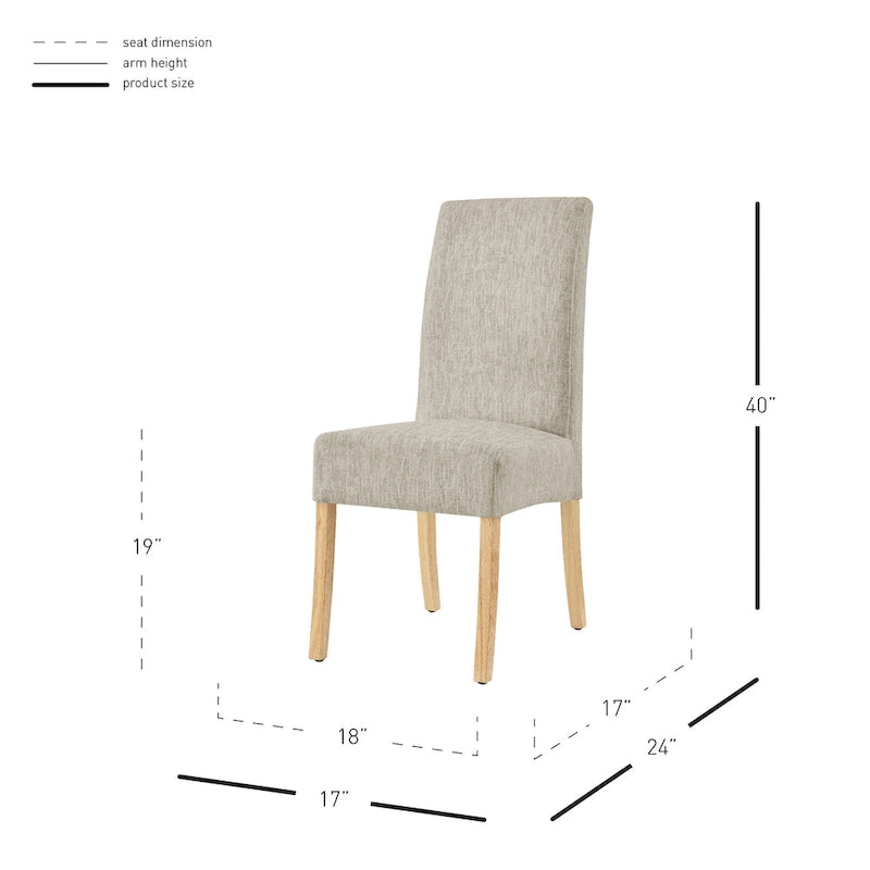 Valencia Fabric Chair, (Set of 2)