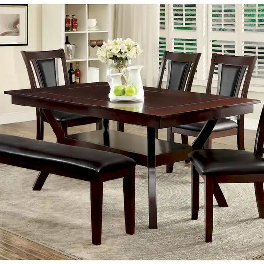 Copper Grove Schmidt 64-inch Wood Dining Table with Shelf