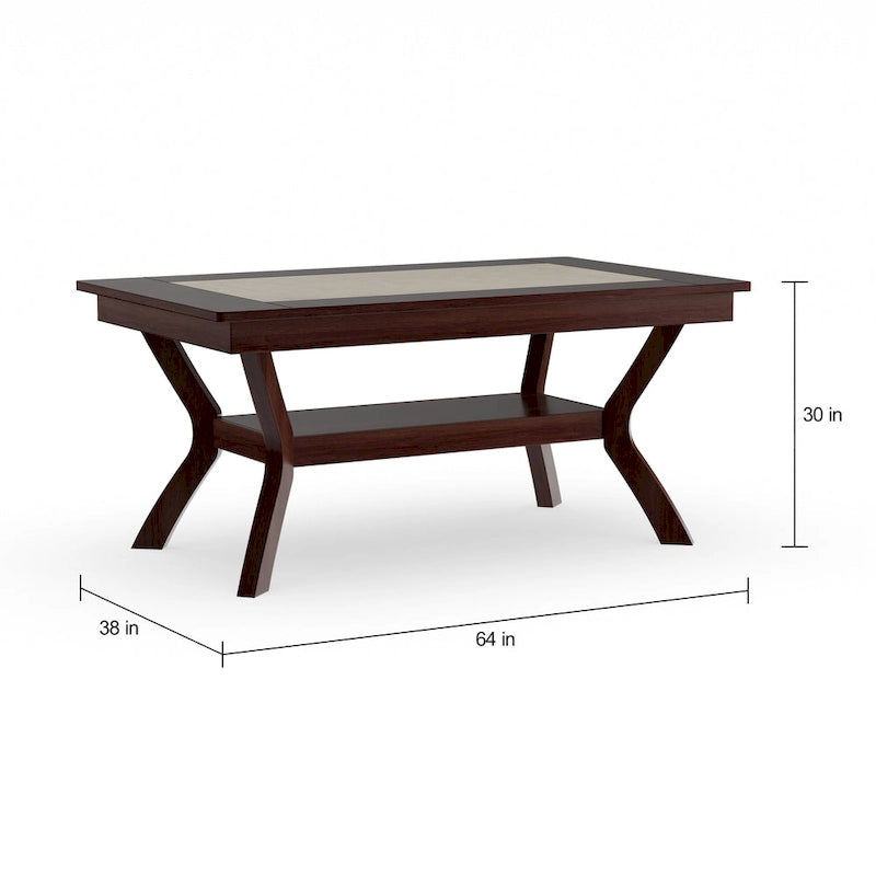 Copper Grove Schmidt 64-inch Wood Dining Table with Shelf