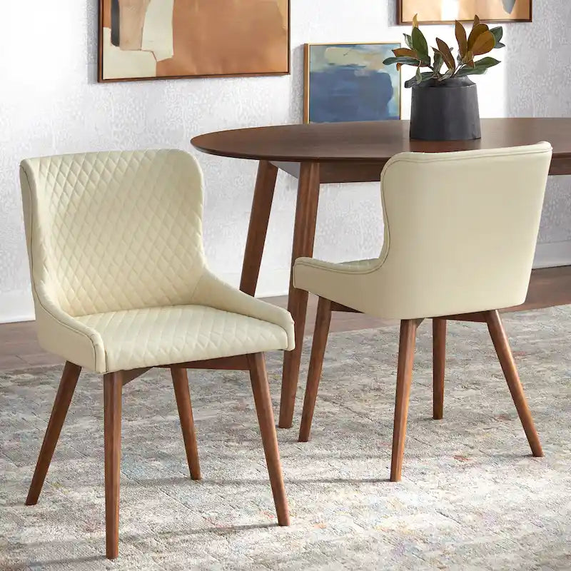 Simple Living Seguro Upholstered Mid-century Dining Chairs (Set of 2)