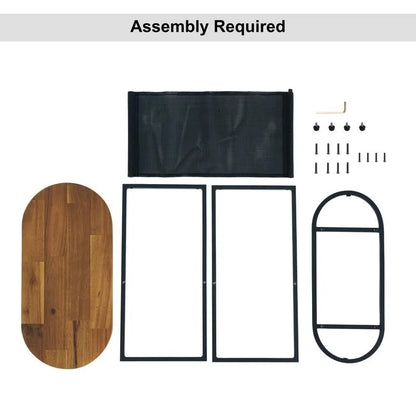 Oval Narrow Side Table Set of 2 End Tables with Organizer Storage