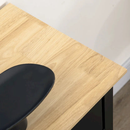 HOMCOM Modern Sideboard with Drawers, Buffet Cabinet with Storage Cabinets, Rubberwood Top and Adjustable Shelves, White