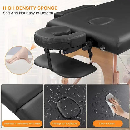 Massage Table 84 Inches Long Portable with Carry Case Table