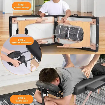 Massage Table 84 Inches Long Portable with Carry Case Table