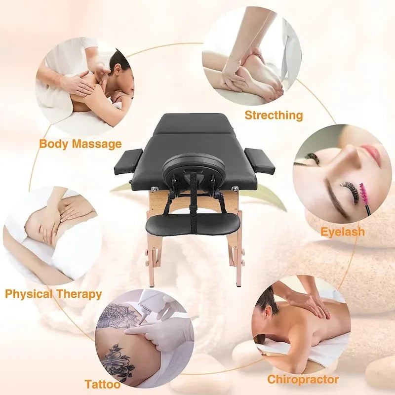Massage Table 84 Inches Long Portable with Carry Case Table