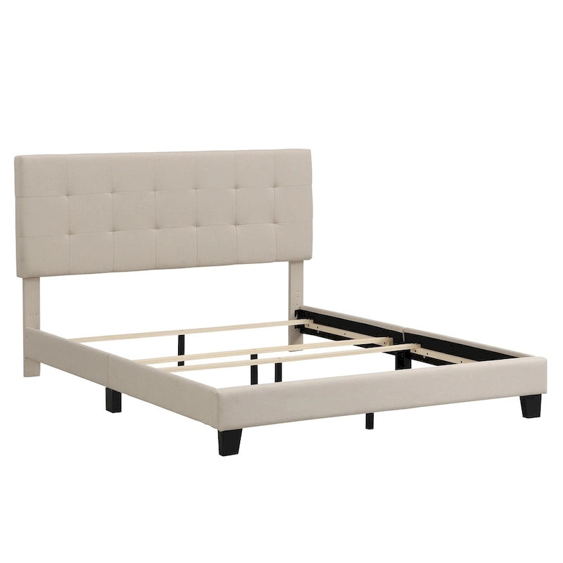 Upholstered Tufted Bed