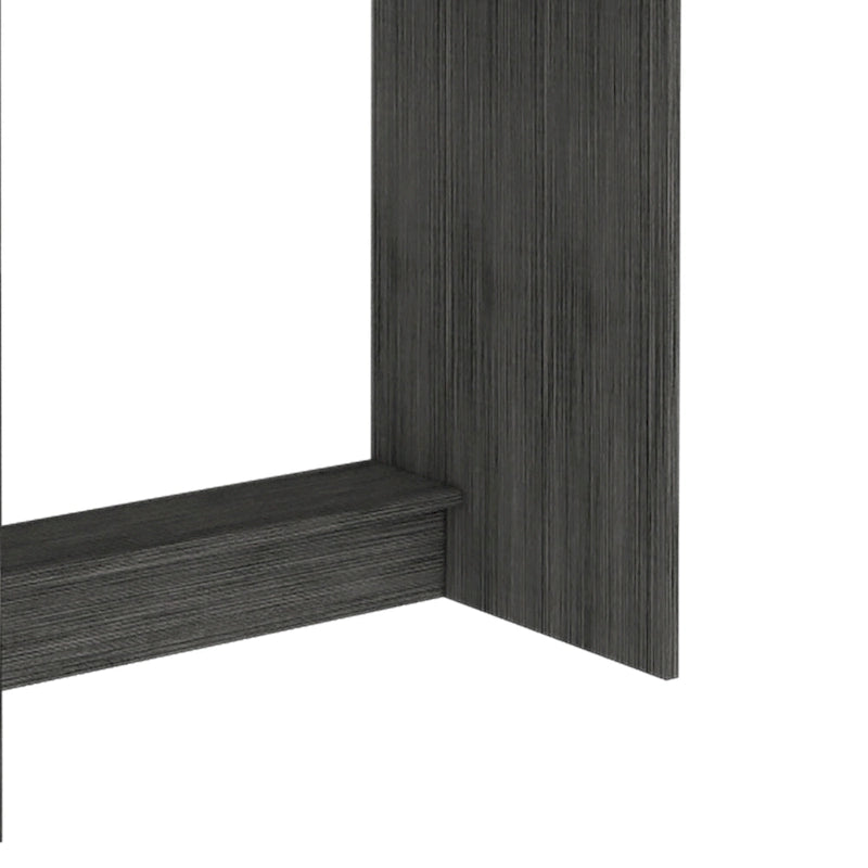 FM Furniture Sawgrass Writing Computer Desk with 5 Open Shelves and Hutch