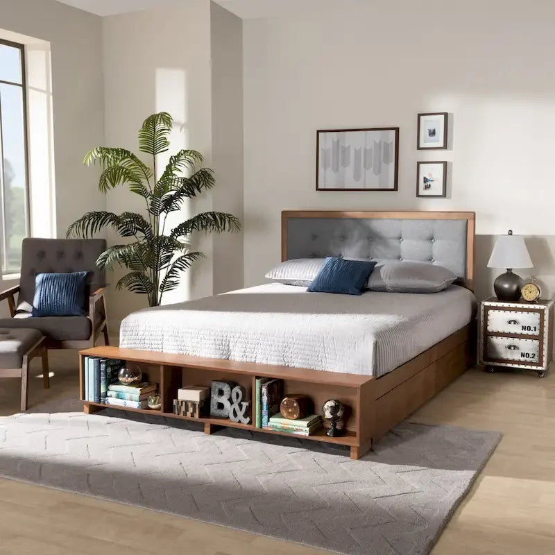 Cosma Modern Transitional Wood 4-Drawer Platform Storage Bed