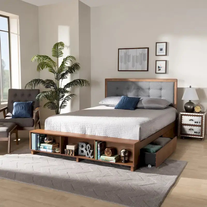 Cosma Modern Transitional Wood 4-Drawer Platform Storage Bed
