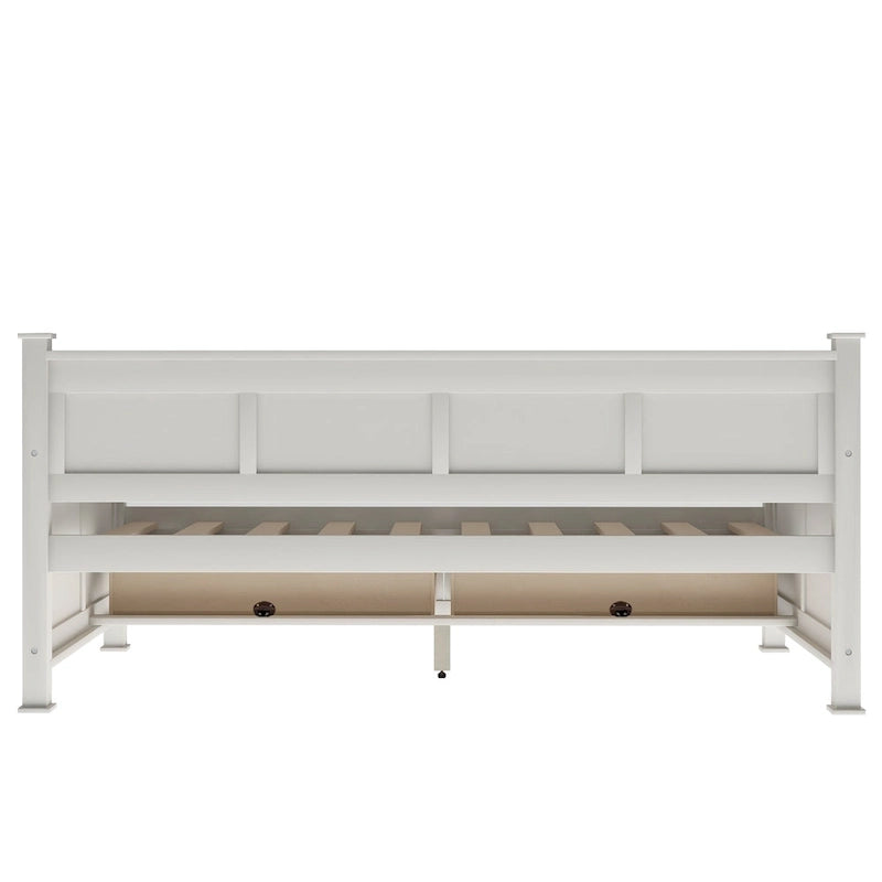 Twin Size Wooden Modern and Rustic Casual Style Daybed, Cream White