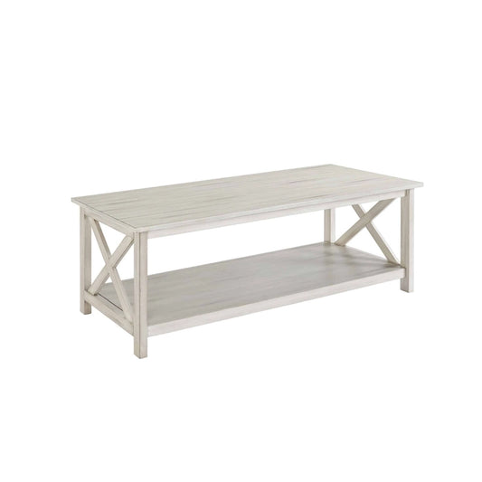 Jamestown Antique White Wood Coffee Table