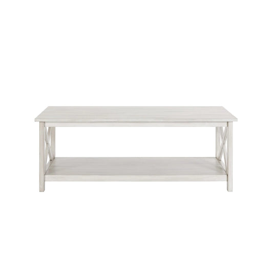 Jamestown Antique White Wood Coffee Table