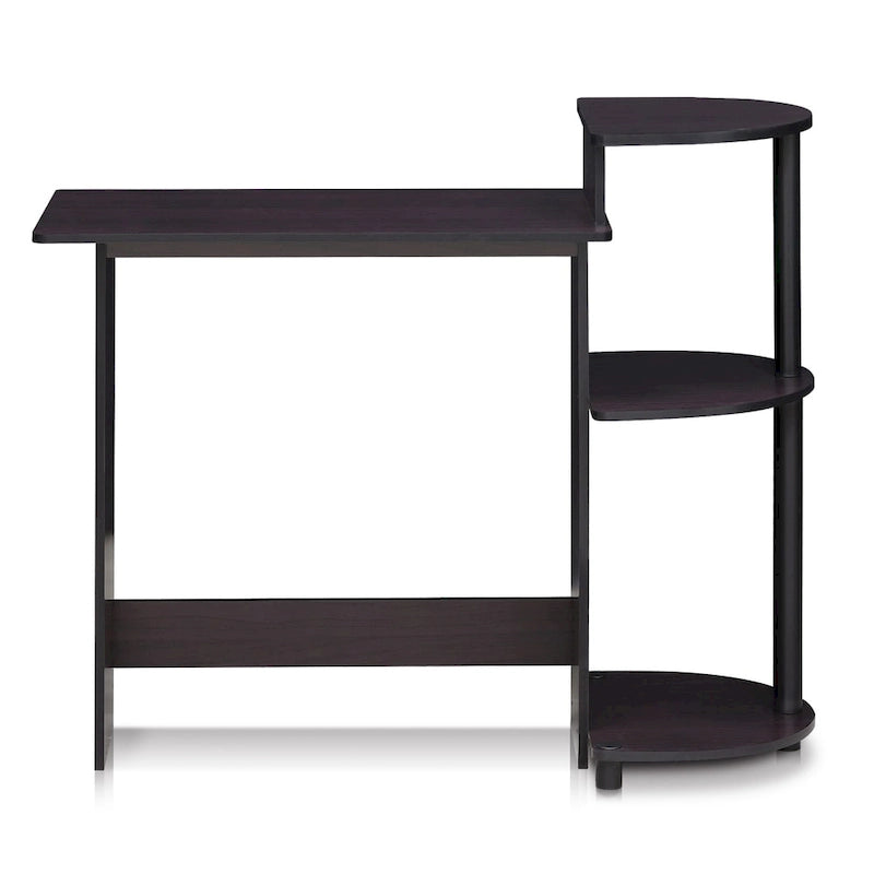 Porch & Den Baruch Compact Modern Wood Computer Desk with Shelves