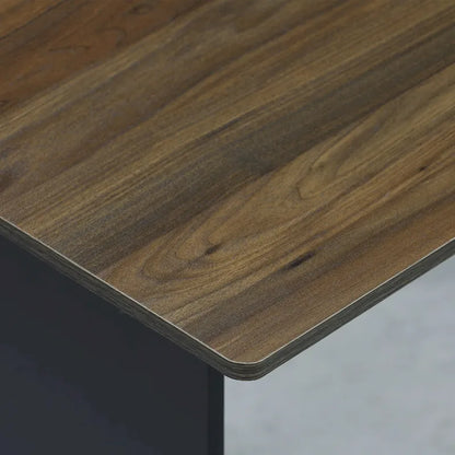 Porch & Den Baruch Compact Modern Wood Computer Desk with Shelves