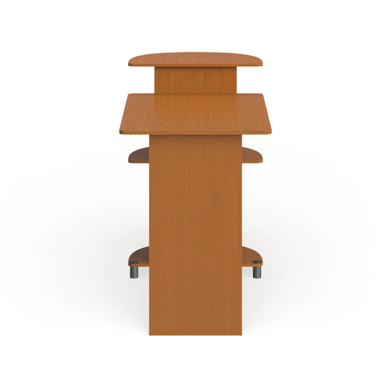 Porch & Den Baruch Compact Modern Wood Computer Desk with Shelves