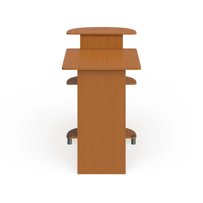 Porch & Den Baruch Compact Modern Wood Computer Desk with Shelves