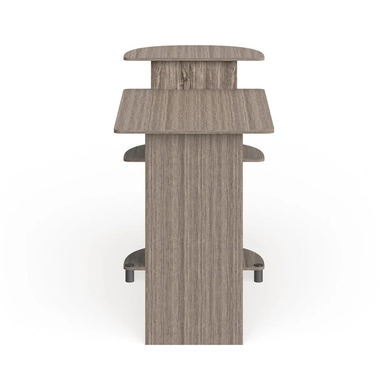 Porch & Den Baruch Compact Modern Wood Computer Desk with Shelves